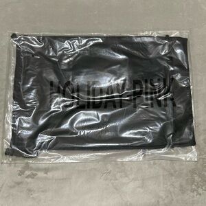 NIB Black Neoprene Drawstring Bag